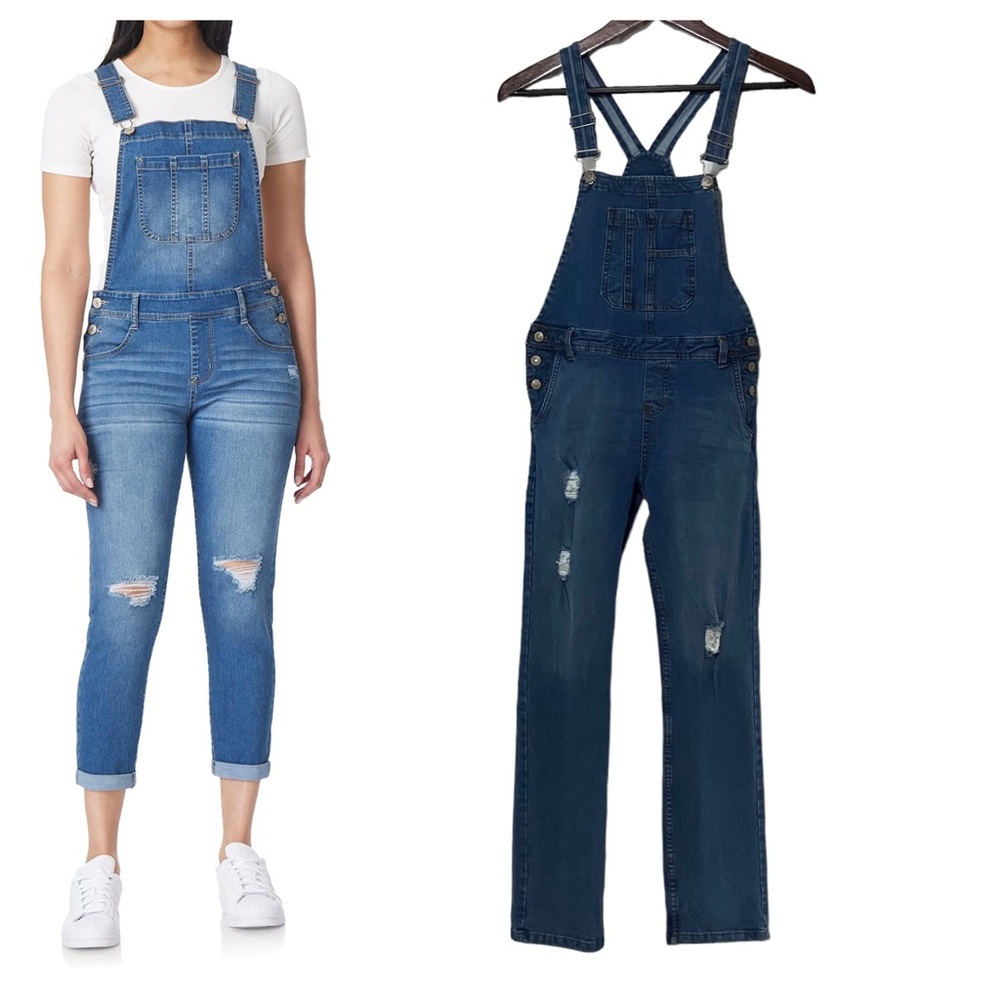 WallFlower Denim Overalls Blue 
Girls Size 14